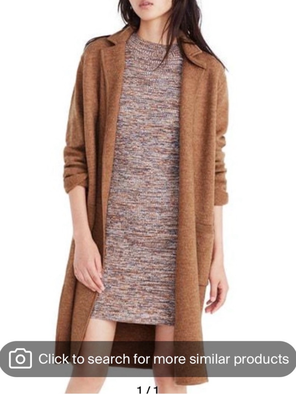 CAMDEN SWEATER COAT IN HEATHER CAMEL